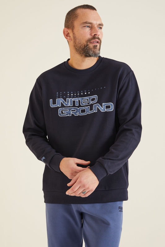 Rufus Navy Blue O Collar Men's Sweatshirt - 88127