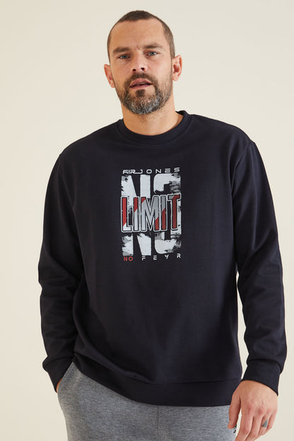 Lindon Navy Blue O Collar Men's Sweatshirt - 88130