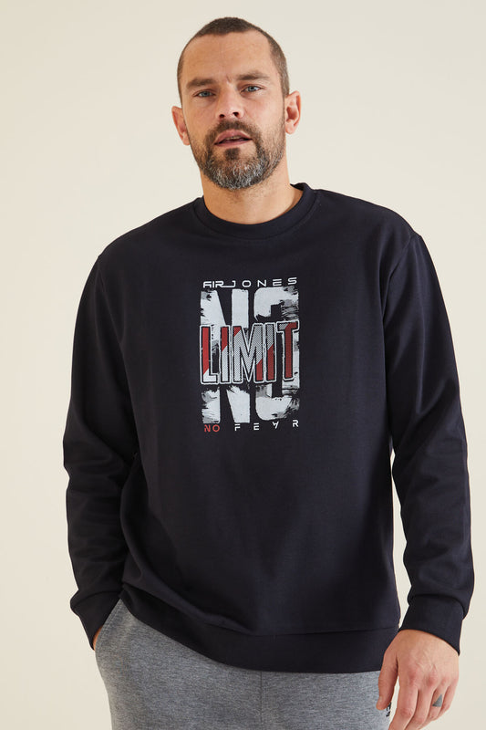 Lindon Navy Blue O Collar Men's Sweatshirt - 88130