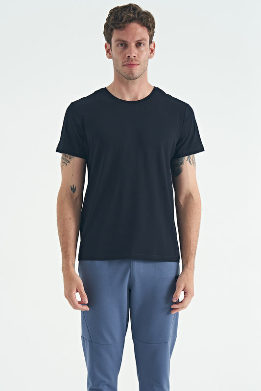 Navy Blue Basic Men's T-Shirt - 88245