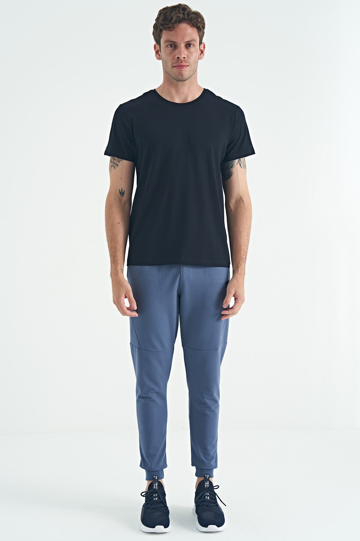 Navy Blue Basic Men's T-Shirt - 88245