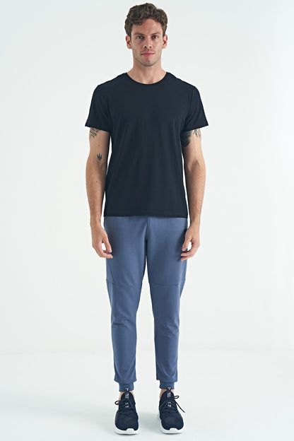 Navy Blue Basic Men's T-Shirt - 88245