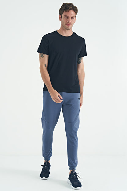 Navy Blue Basic Men's T-Shirt - 88245