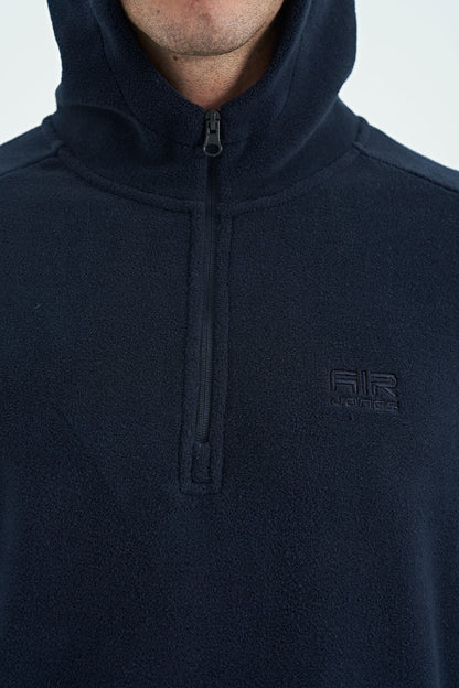 Hector Navy Blue Hooded Fleece Men's Tracksuit Set - 85227