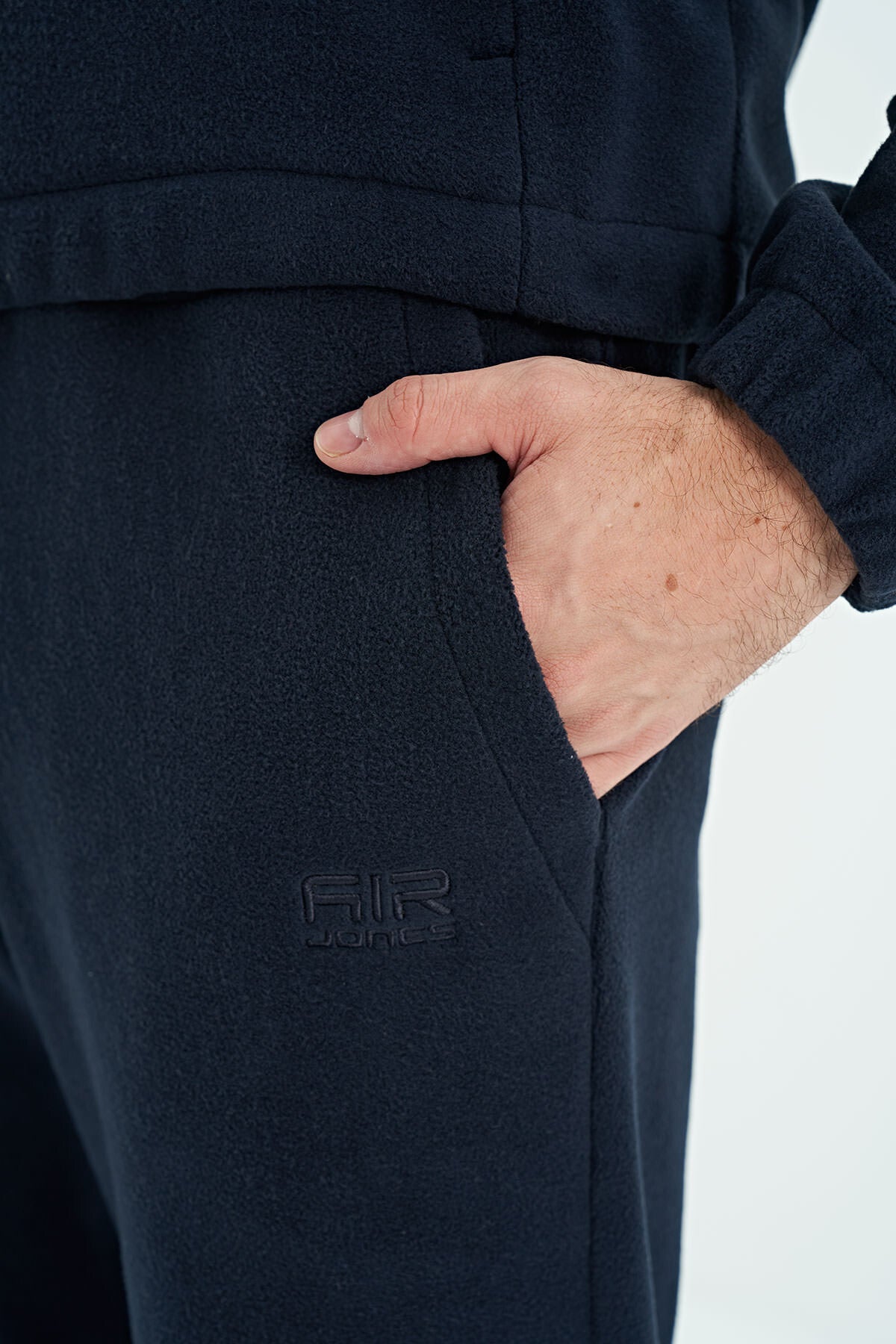 Hector Navy Blue Hooded Fleece Men's Tracksuit Set - 85227