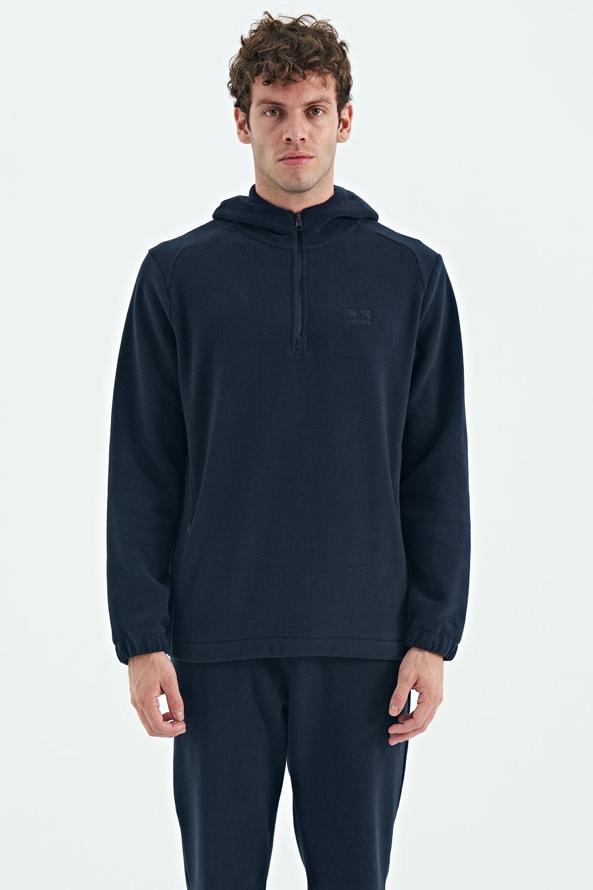 Hector Navy Blue Hooded Fleece Men's Tracksuit Set - 85227