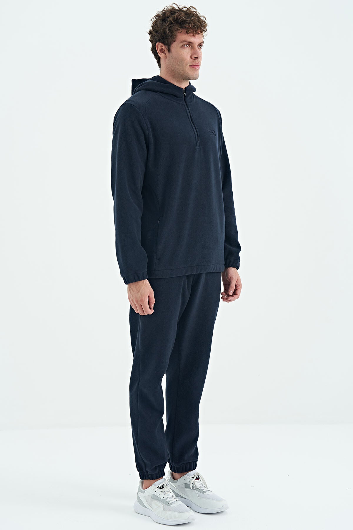 Hector Navy Blue Hooded Fleece Men's Tracksuit Set - 85227