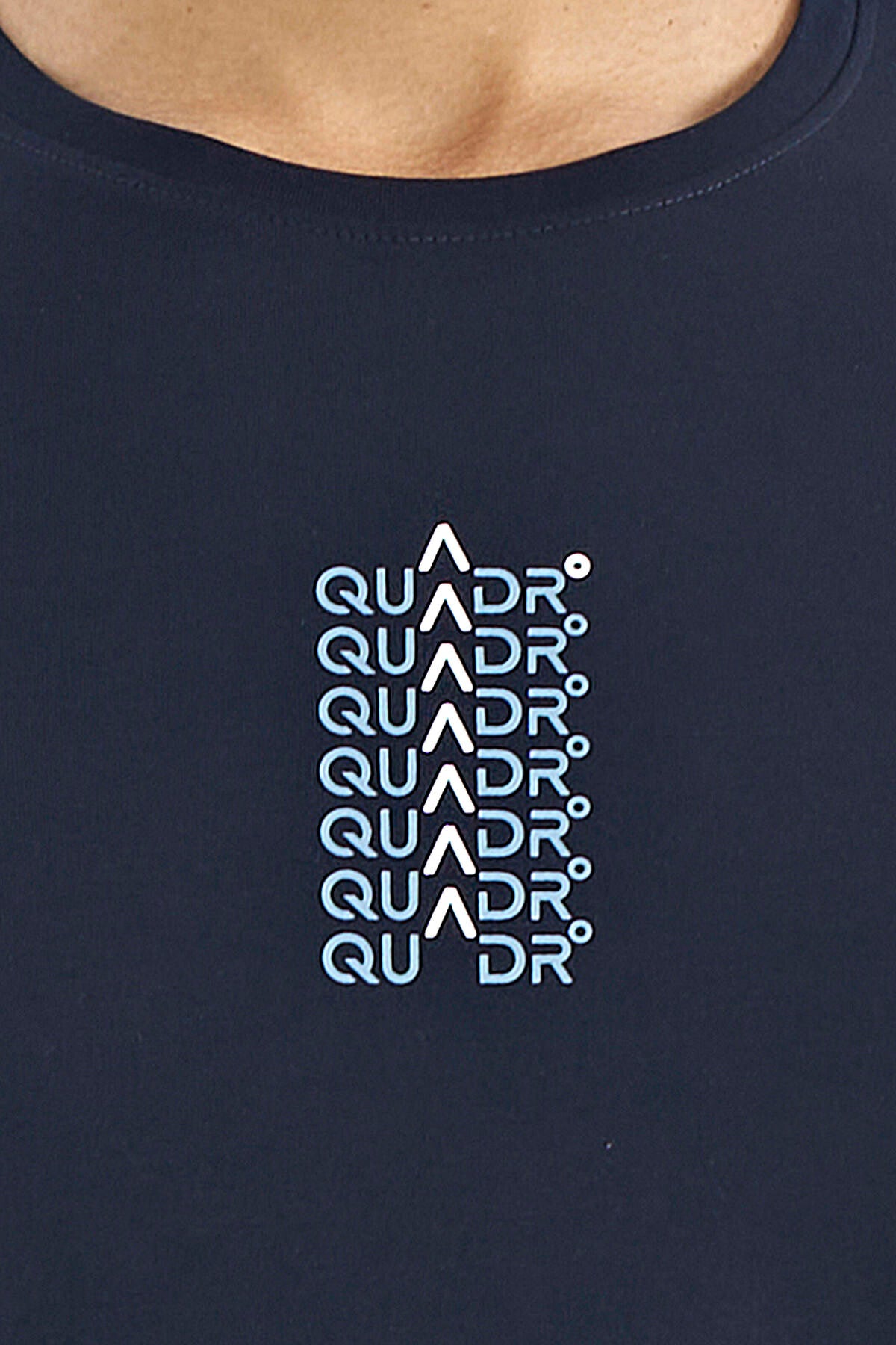 Navy Blue Printed O Collar Standard Fit Men's T-shirt - 88169