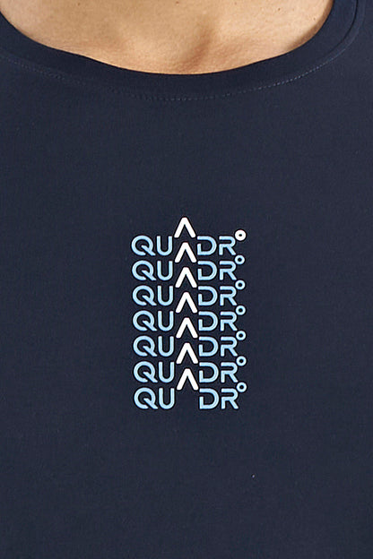 Navy Blue Printed O Collar Standard Fit Men's T-shirt - 88169