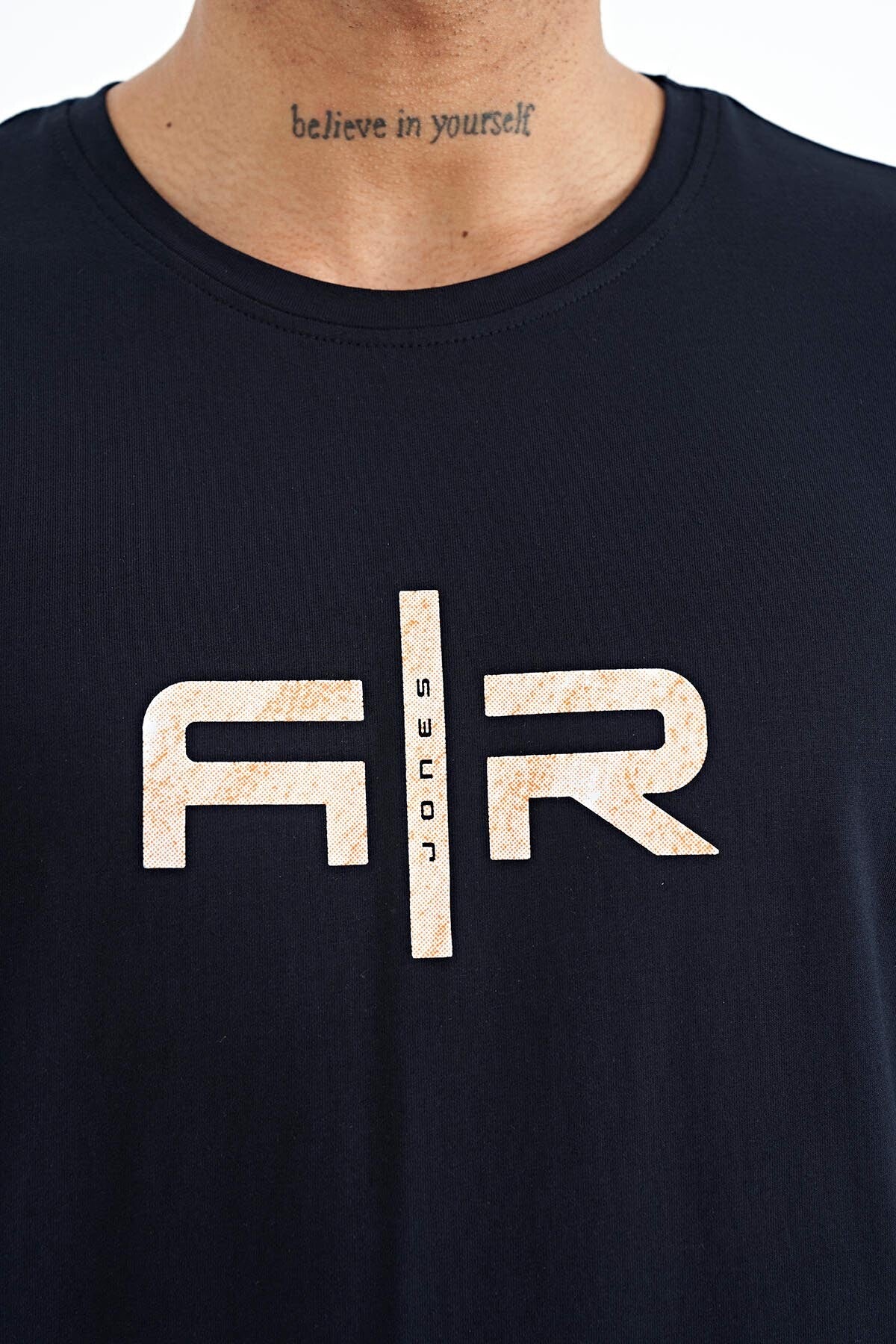 Boris Navy Blue Standard Fit Men's T-Shirt - 88206