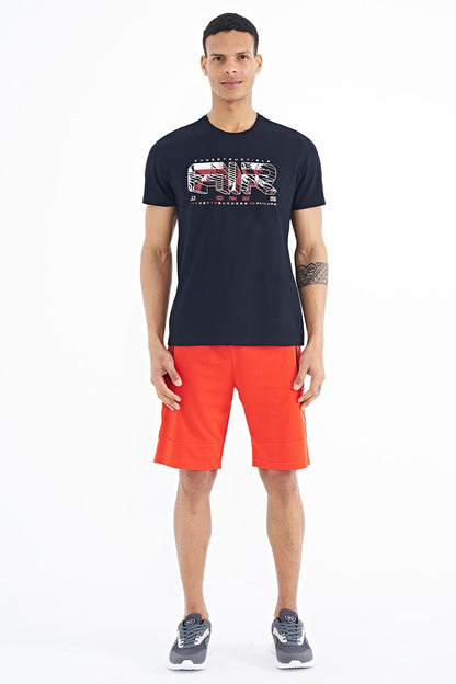 Oscar Lacivert Standard Fit Men's T-Shirt - 88226