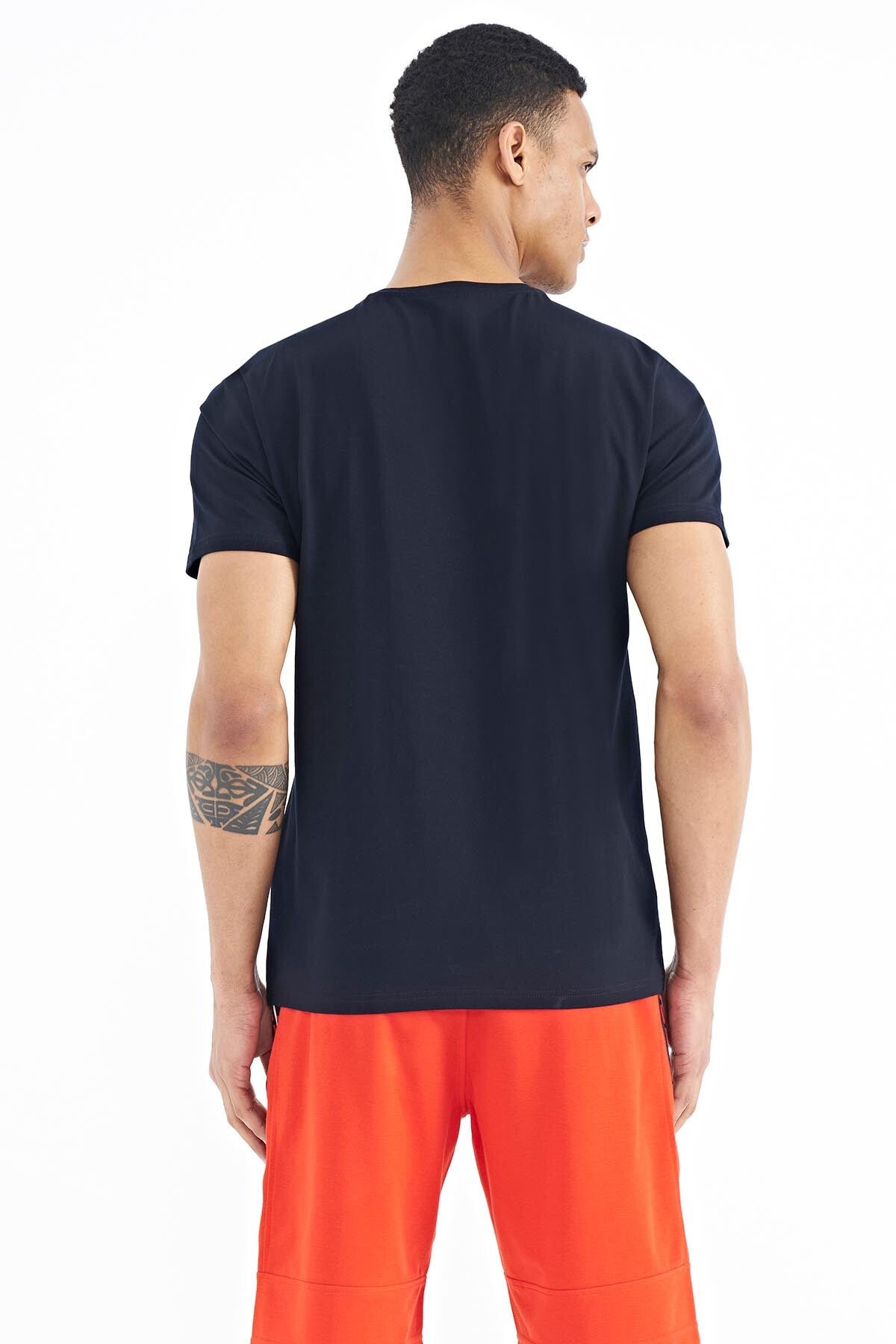 Oscar Lacivert Standard Fit Men's T-Shirt - 88226