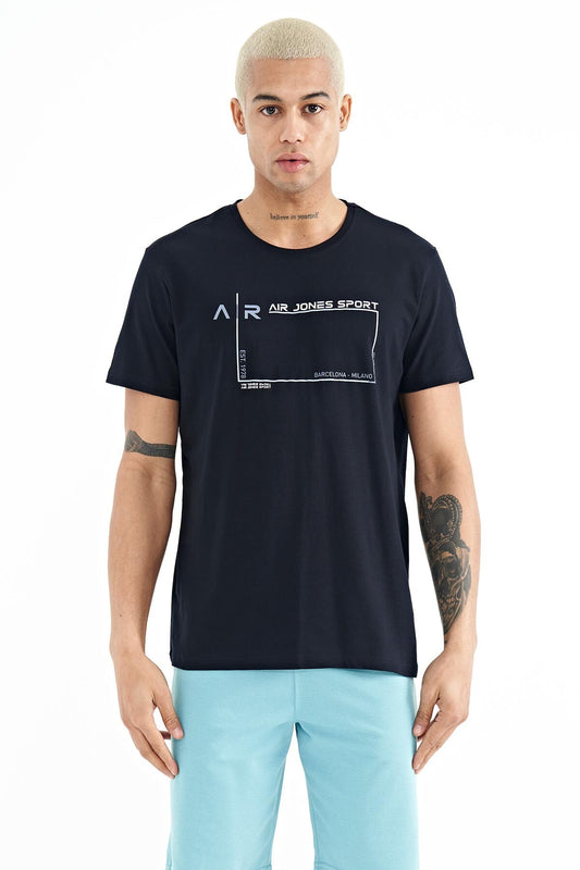 Otis Navy Blue Standard Fit Men's T-Shirt - 88228
