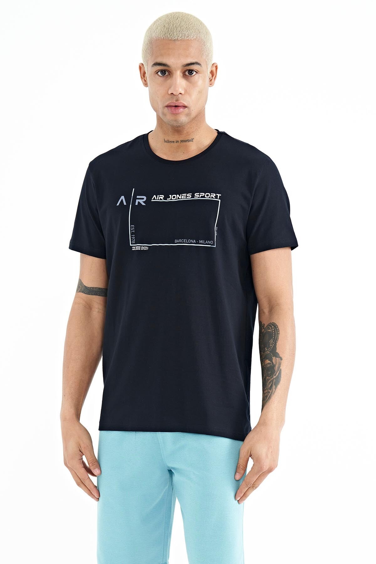 Otis Navy Blue Standard Fit Men's T-Shirt - 88228