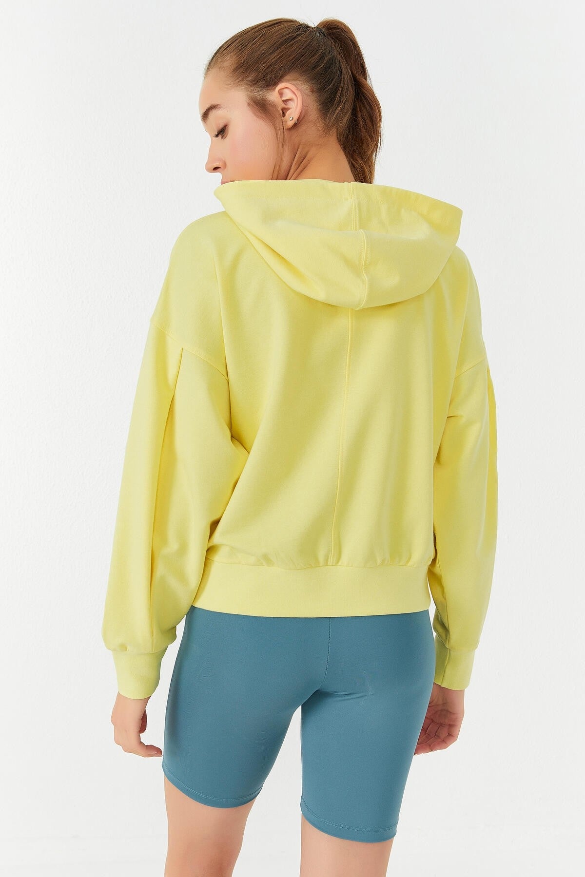 Balloon Lemon Hooded Women's Oversize Sweatshirt - 97156
