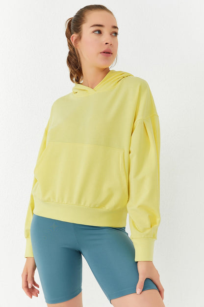 Balloon Lemon Hooded Women's Oversize Sweatshirt - 97156