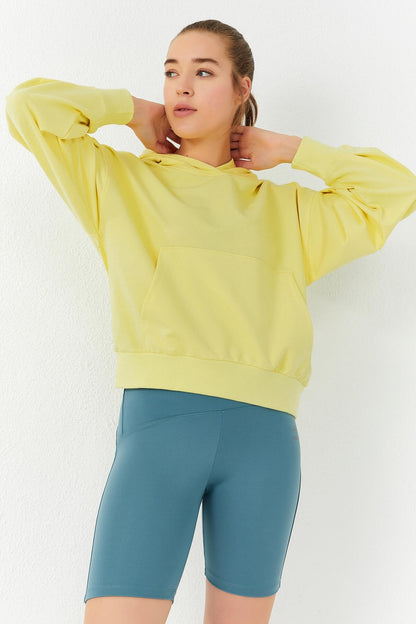 Balloon Lemon Hooded Women's Oversize Sweatshirt - 97156