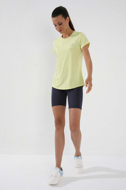 Lemon Basic Short Sleeve Standard Fit O Collar Women's T-Shirt - 97144