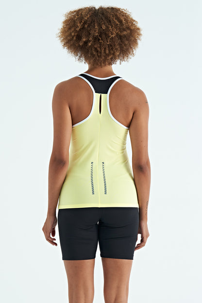 Lemon Back Detailed Printed Standard Cut Women's Tank Top - 97269