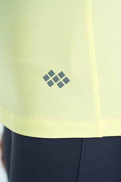 Lemon V Neck Standard Fit Short Sleeve Women's Sports T-Shirt - 97268
