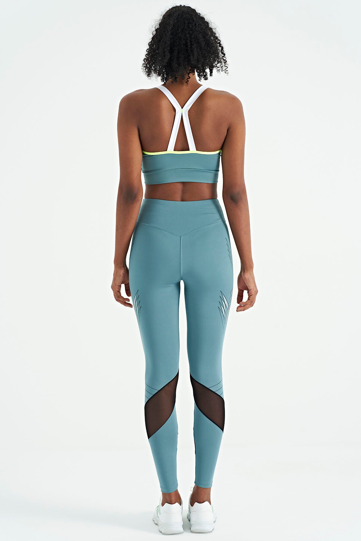 Mint Green Back Detailed Strappy Slim Fit Women's Bustier - 97254
