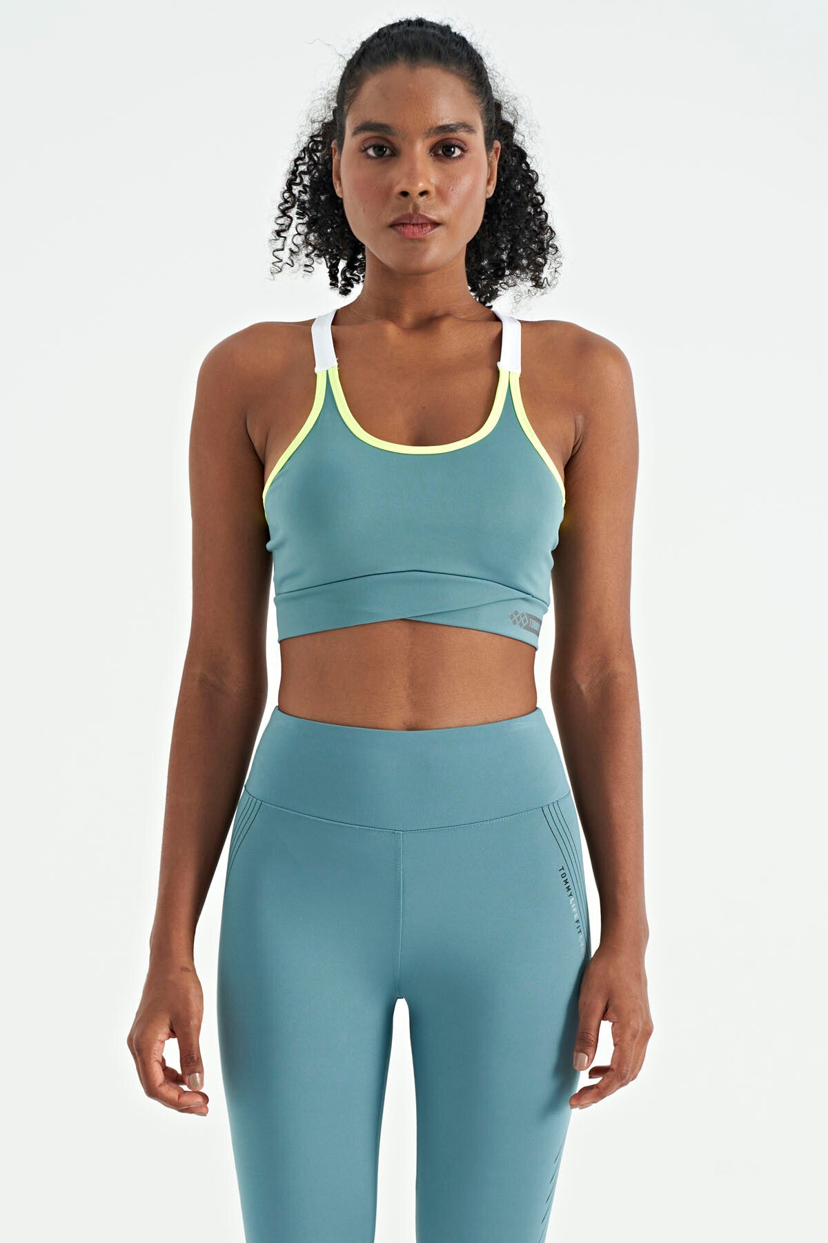 Mint Green Back Detailed Strappy Slim Fit Women's Bustier - 97254