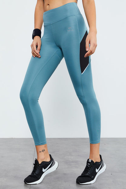 Mint Green High Waist Wrap-up Tight Leg Women's Tights - 94537