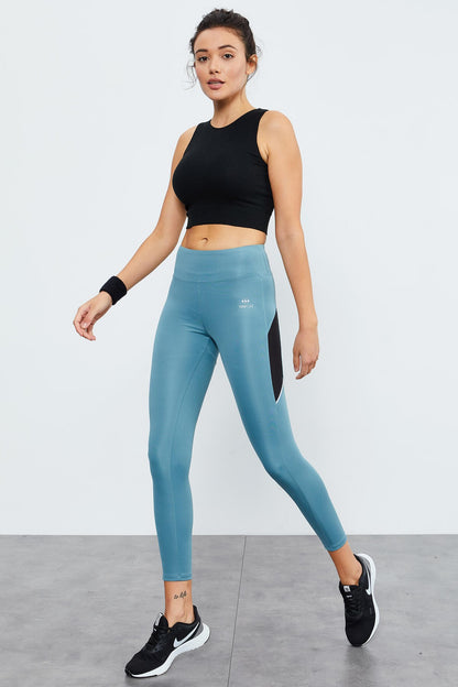 Mint Green High Waist Wrap-up Tight Leg Women's Tights - 94537