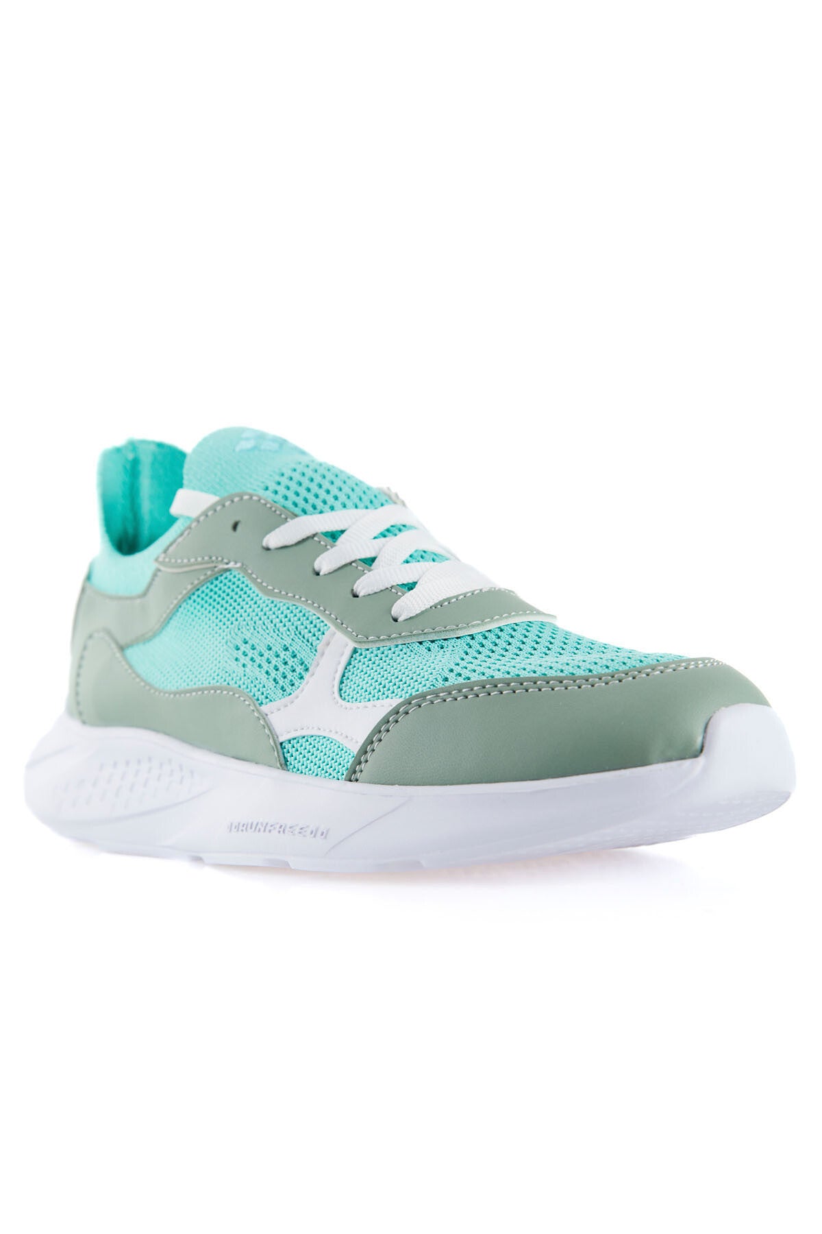 Mint Green High Platform Mesh Detailed Laced Women's Sports Shoes - 89208