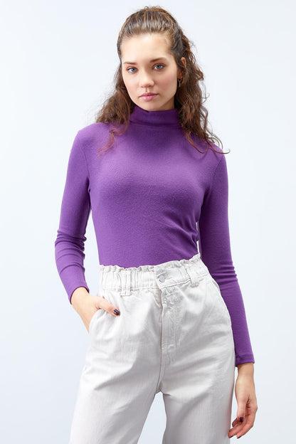 Mor Sailor Collar Classic Fit Long Sleeve Knitted Body Women's Sweater - 97199