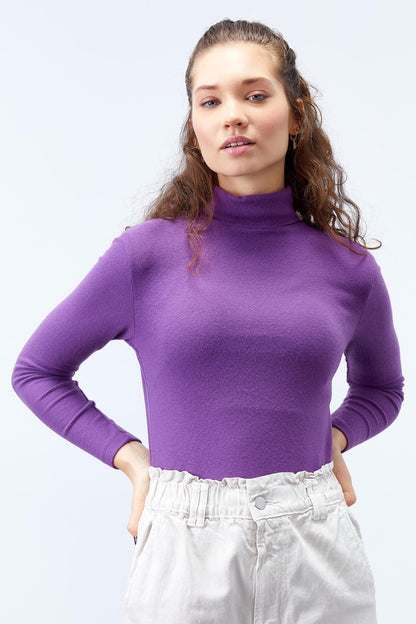 Mor Sailor Collar Classic Fit Long Sleeve Knitted Body Women's Sweater - 97199