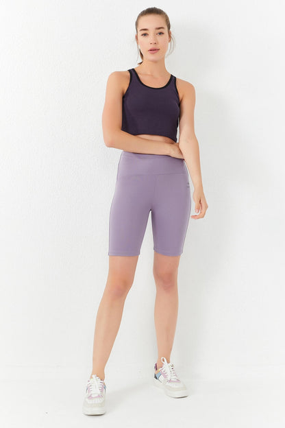 Mor Basic Zero Sleeve Narrow Fit U Collar Women's Crop Top Singlet - 97162