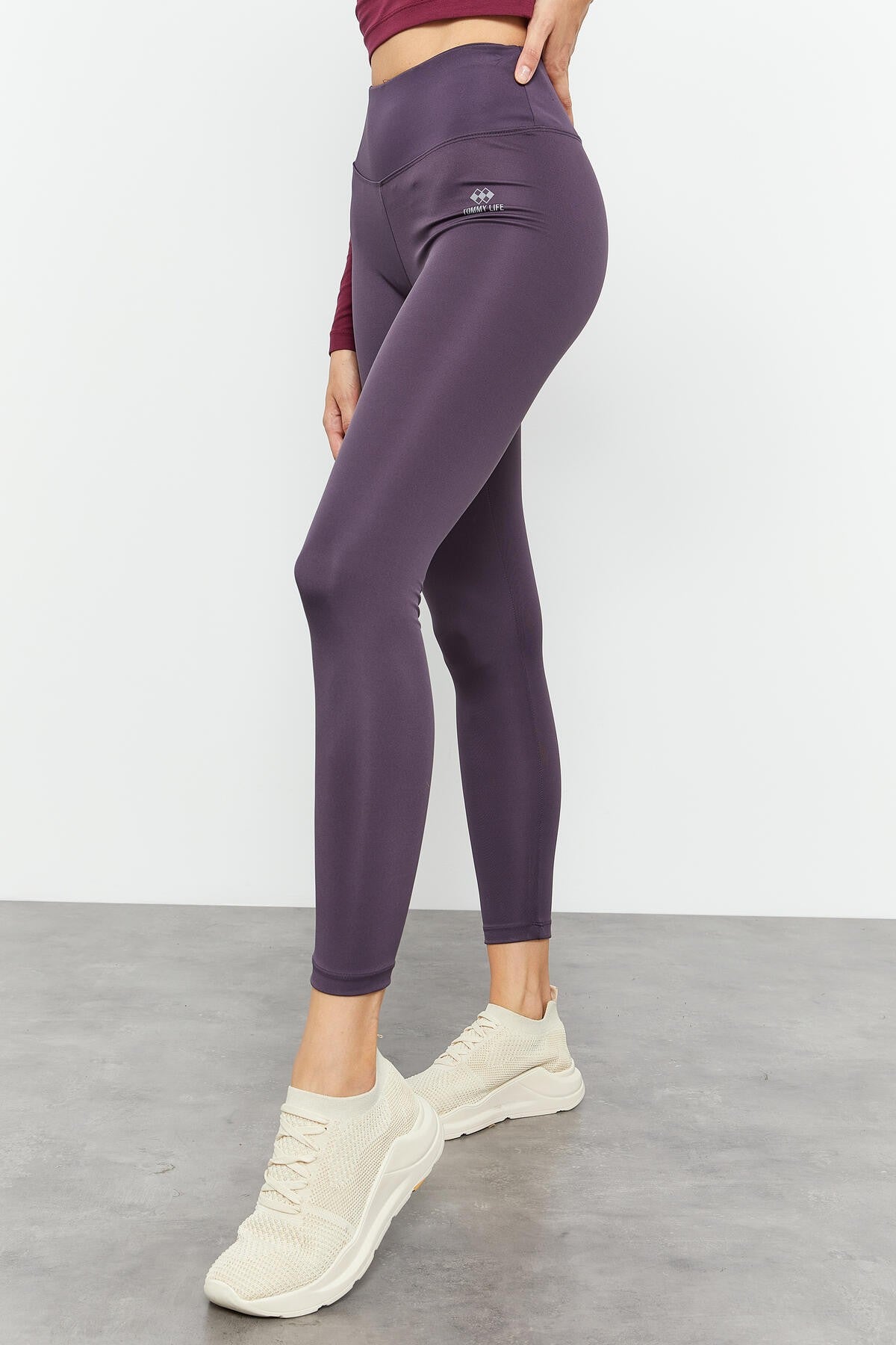 High Waist Stretch Slim Fit Narrow Leg Women's Tights - 94545