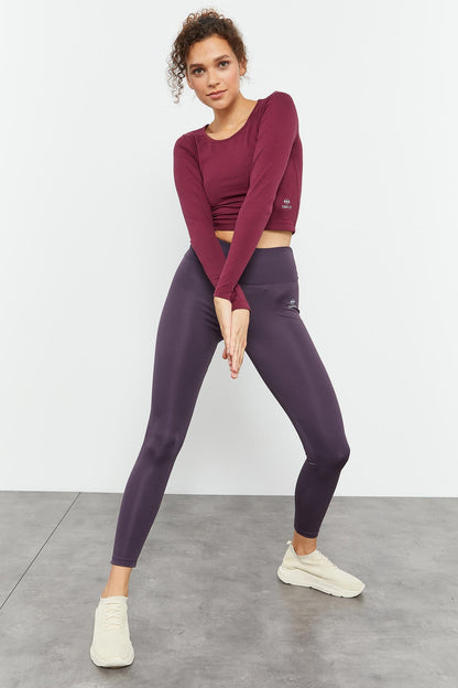 High Waist Stretch Slim Fit Narrow Leg Women's Tights - 94545