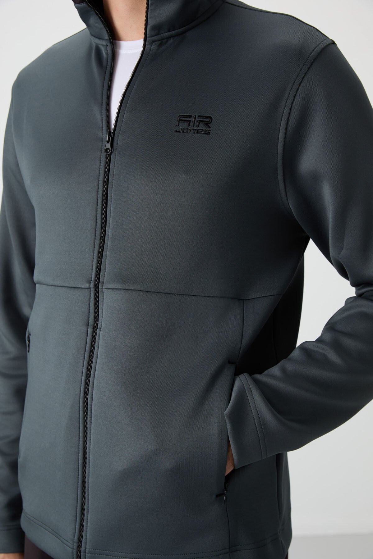 Forest Green - Black Scuba Fabric Men's Tracksuit Set - 85199