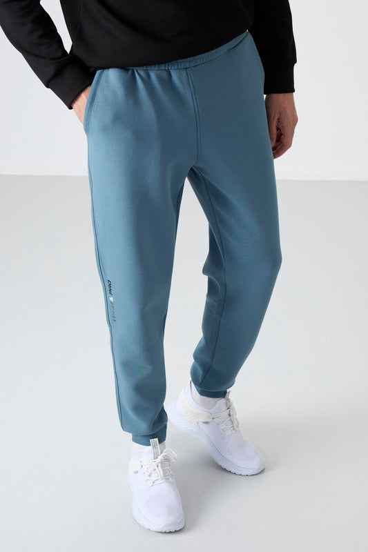 Forest Green Laced Slim Fit Men's Tracksuit Bottom - 84999