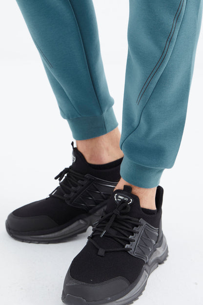 Forest Green Laced Men's Tracksuit Bottom - 82110