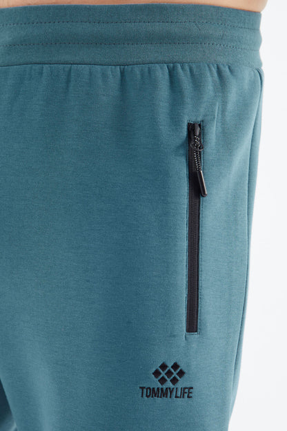Forest Green Laced Men's Tracksuit Bottom - 82110
