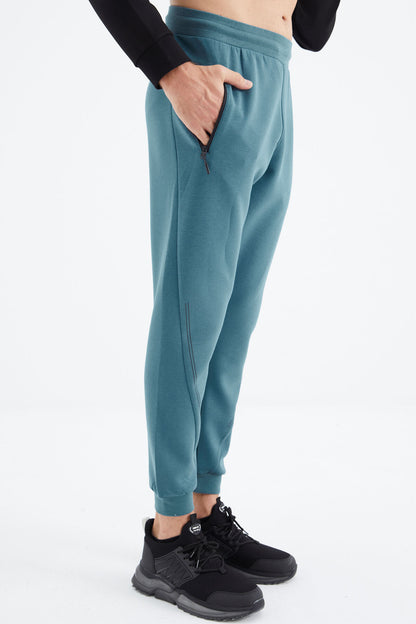 Forest Green Laced Men's Tracksuit Bottom - 82110