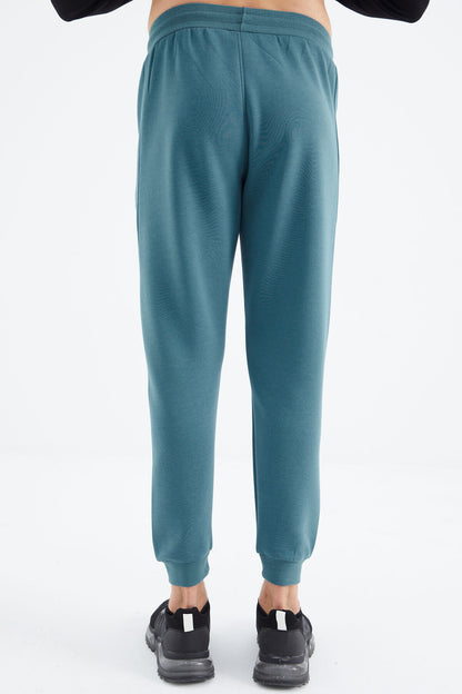 Forest Green Laced Men's Tracksuit Bottom - 82110