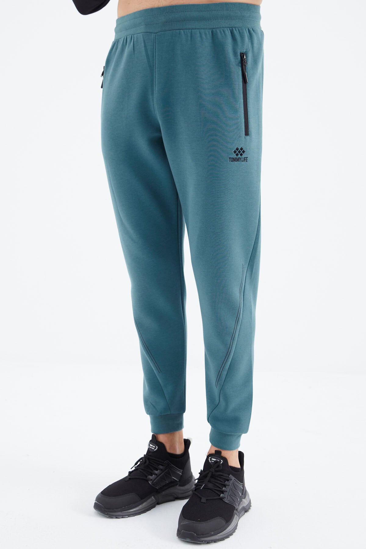 Forest Green Laced Men's Tracksuit Bottom - 82110
