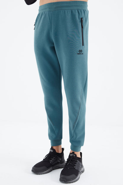 Forest Green Laced Men's Tracksuit Bottom - 82110