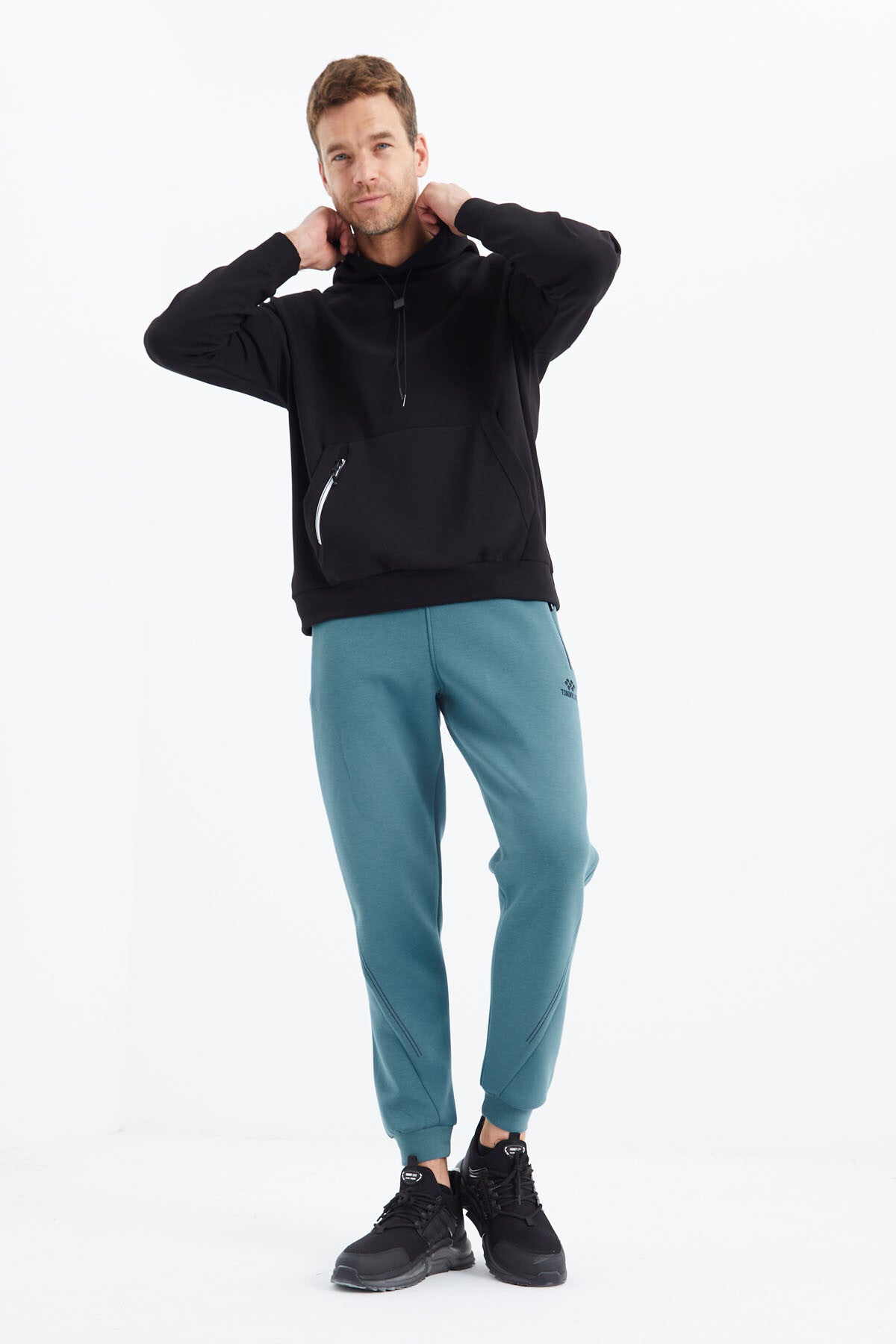 Forest Green Laced Men's Tracksuit Bottom - 82110