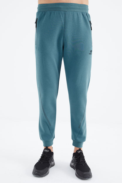 Forest Green Laced Men's Tracksuit Bottom - 82110