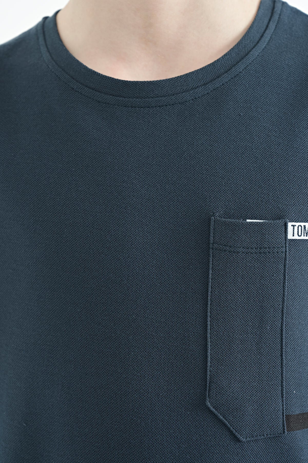 Forest Green Pocket Detailed O Collar Standard Fit Boys T-Shirt - 11120