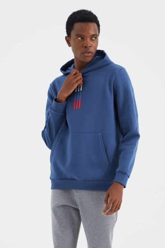 Parliament Hooded Embroidered Detailed Relax Fit Men's Sweatshirt - 88291