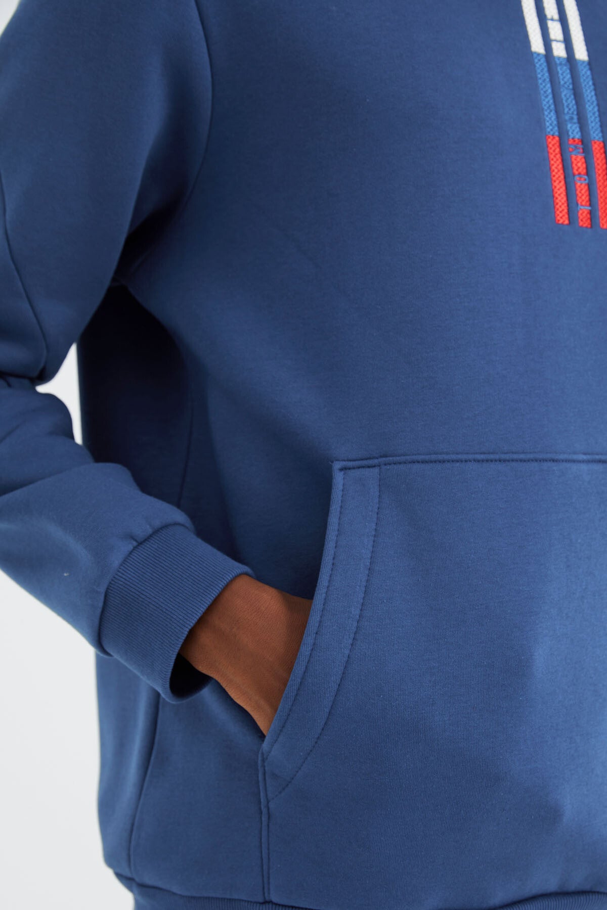 Parliament Hooded Embroidered Detailed Relax Fit Men's Sweatshirt - 88291