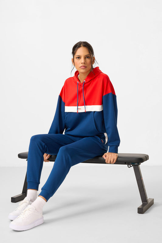 Parlament Hooded Cotton Color Block Women's Tracksuit Set - 95327