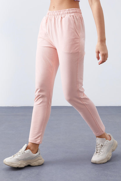 Pink high-waisted jogger comfy form short sleeve women tracksuit Pants