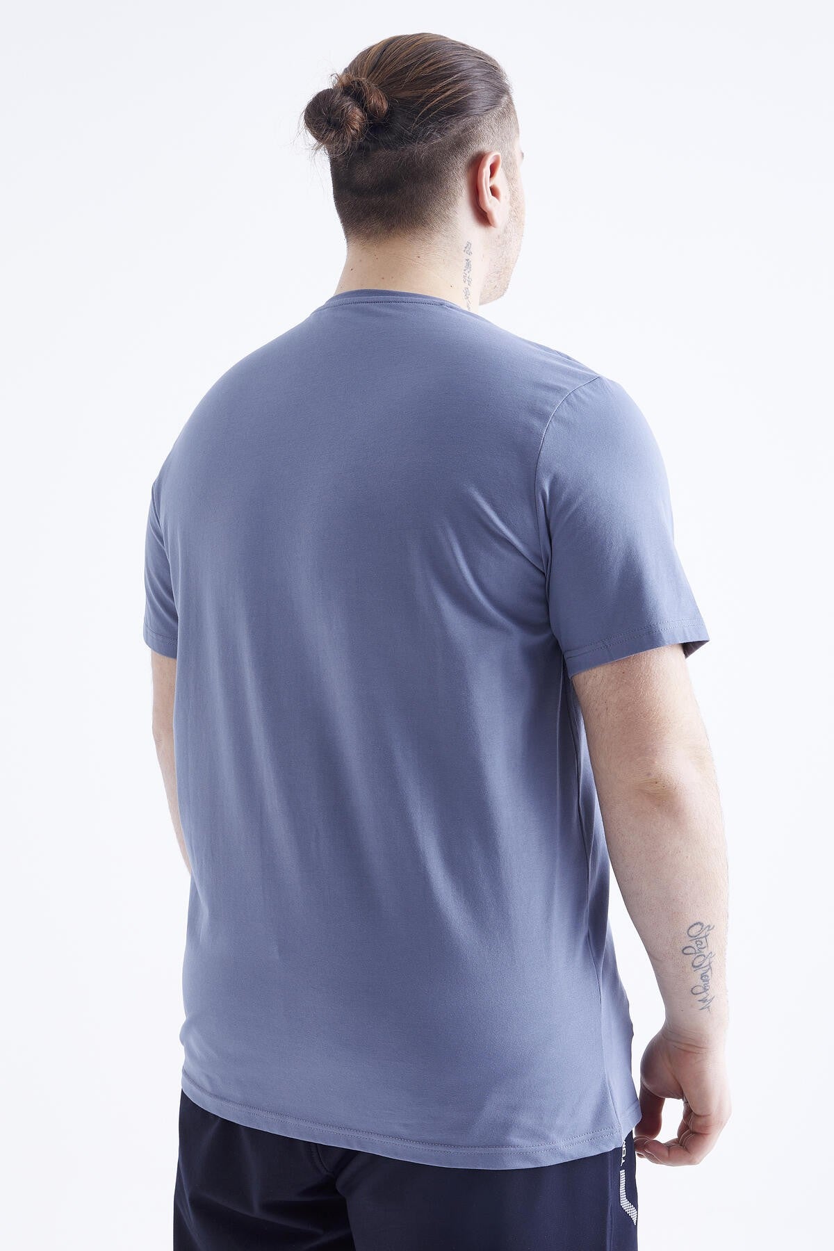 Petrol Basic Short Sleeve O Collar Large Size Men's T-Shirt - 88072